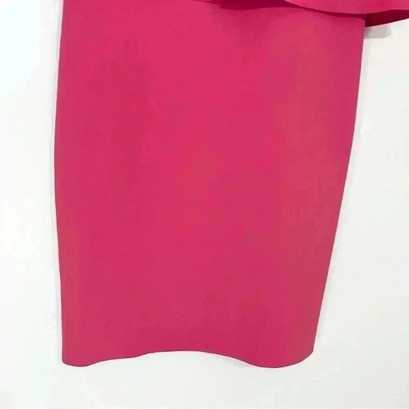Chiari‎ Boni La Petite Robe Peplum Laser Cut Dress | Pink Peach | SZ 8 - Picture 11 of 14